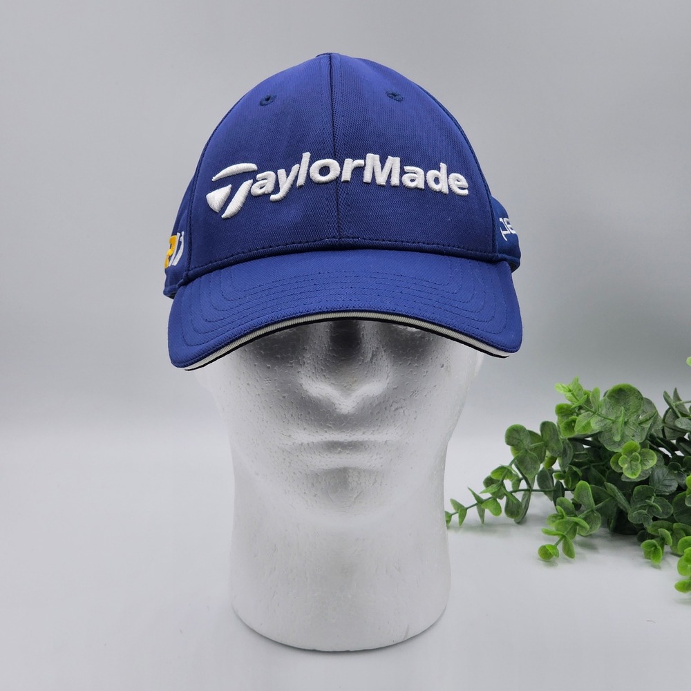 TaylorMade x Adidas Golf Hat PENTA R11 Flex Fit Cap Blue Fitted S/M Baseball Cap